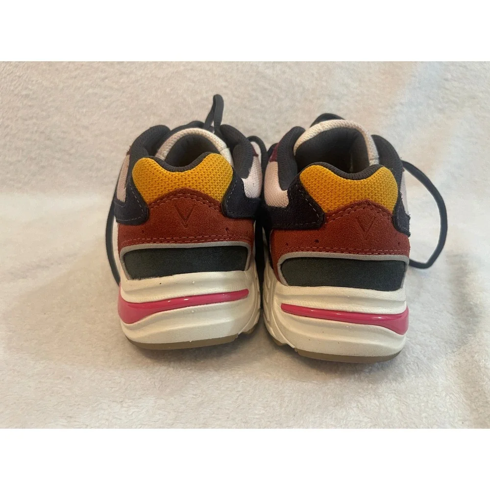 Vionic 23WALK 2.0 Womens Sneakers Burgundy Navy Cream Suede Mesh Walking Shoes 8